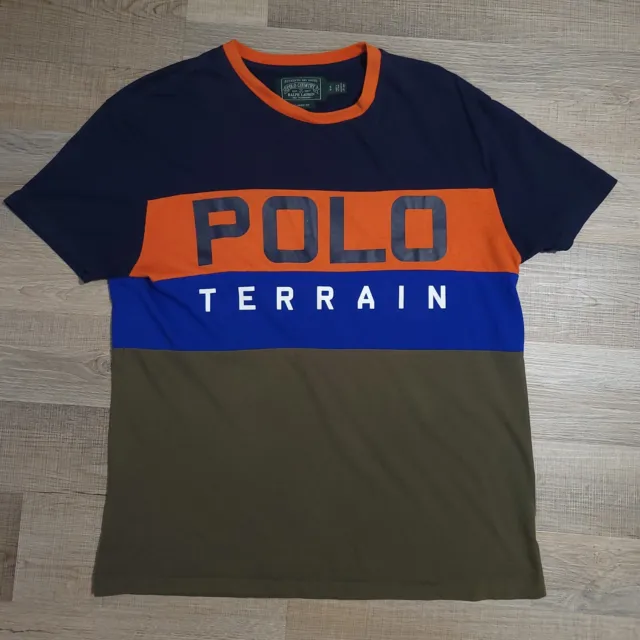 Polo Country Ralph Lauren Terrain T Shirt Men's Small Classic Fit Color Block