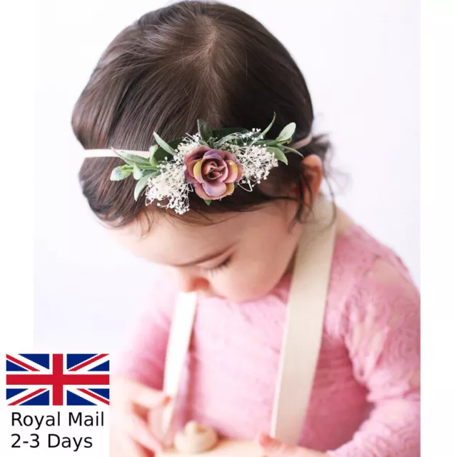 Baby Girls New Born Kids Flower Floral Elastic Hairband Headband Cute Stretchy