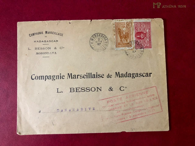 Enveloppe Madagascar Avec Cachet Poste Aérienne – Superbe – 1941-1960