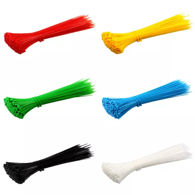 Nylon Plastic Cable Ties 4*200mm Various Colours Tie Wraps Ties Strong Extra