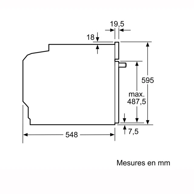 Siemens Four intégrable 71l 60cm a+ inox/noir 5