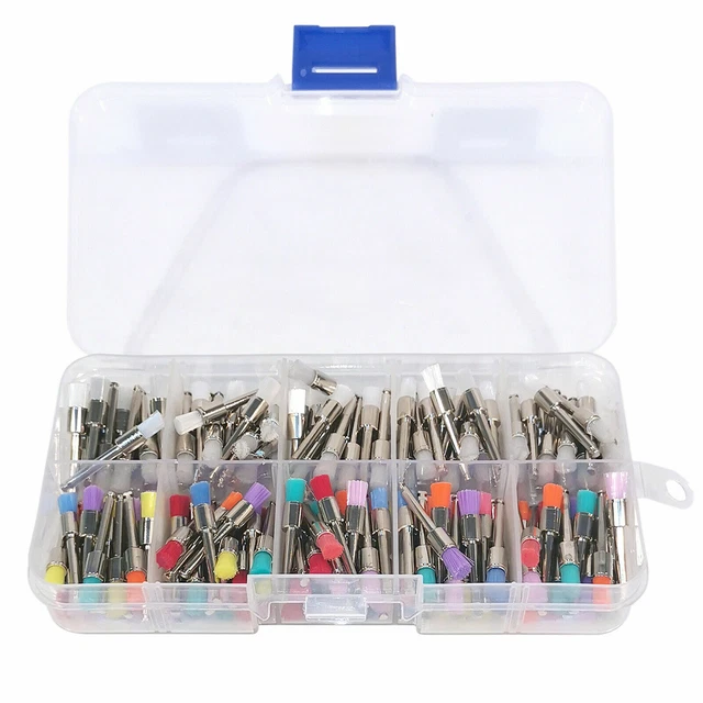 100PCS 10 Mixed Types Dental Prophy Brush Brushes Polishing Latch type #1