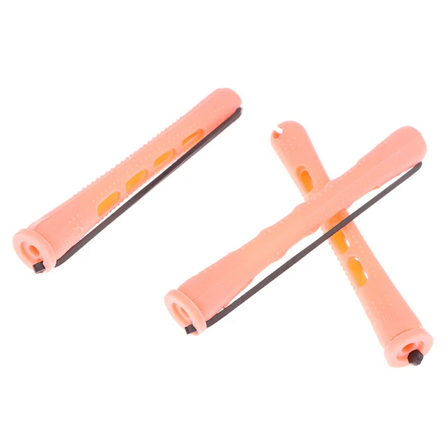 Juego de 12 varillas Perm para cabello natural naranja onda fría rodillos para cabello -DB