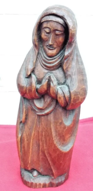 Statue Vierge Marie Pierre Reconstituée Résistante Au Gel - Figure Sainte Mère De Dieu