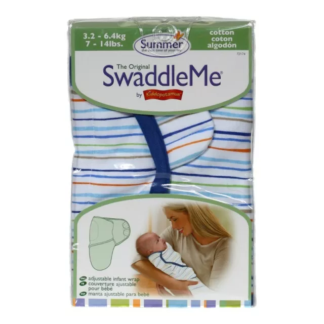 Kiddopotamus by Summer Infant SwaddleMe Cotton  Infant Wrap S/M Unisex