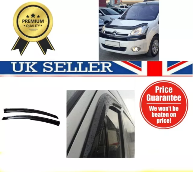 CITROEN BERLINGO PEUGEOT PARTNER 2008-2018 Wind Deflectors Rain Sun Smoke Guard