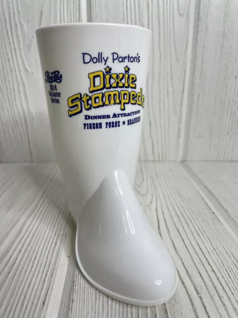 2014 Dolly Parton Dixie Stampede Cowboy Boot Plastic Mug Pepsi