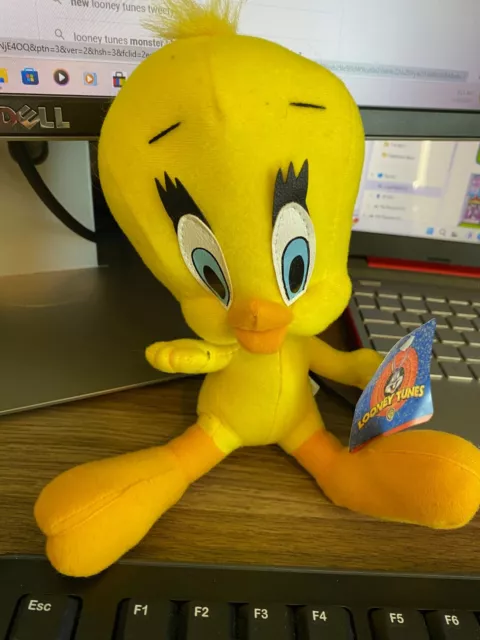 Vtg 1997 Looney Tunes Play-By-Play Plush Tweety with tag