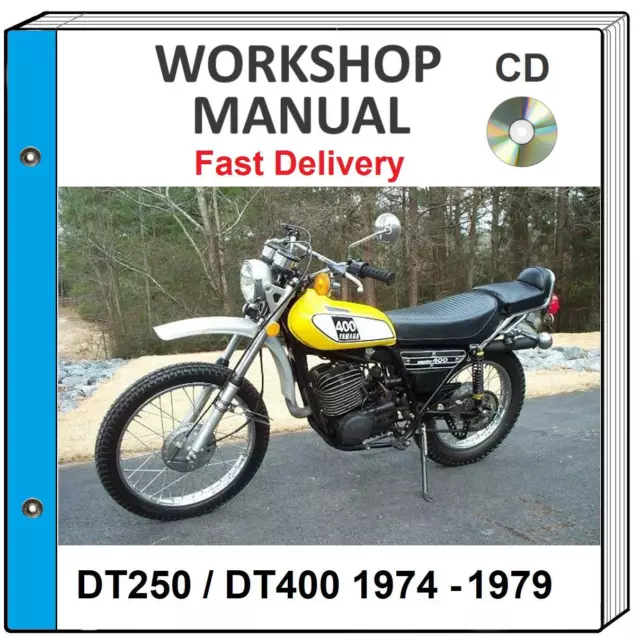 Yamaha Dt250 Dt400 1974 1975 1976 1977 1978 1979 Service Repair Shop Manual Cd