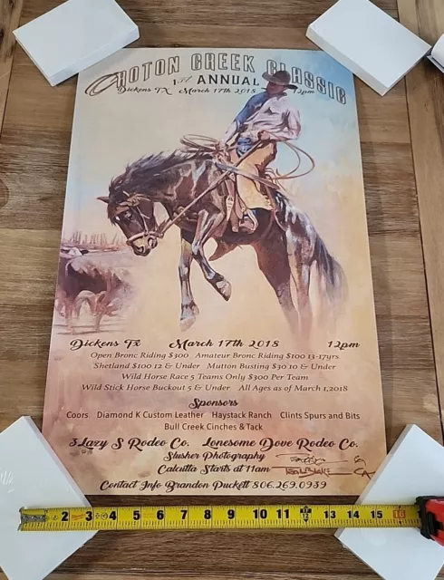 Teal Blake Signed Rodeo Poster