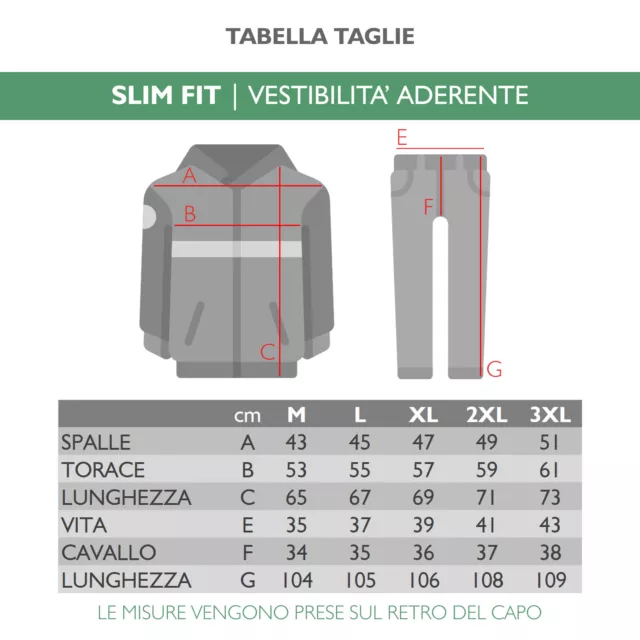 Tuta Uomo Invernale Completo Caldo Cotone Sport Maglia Felpa + Pantalone VEQUE 2