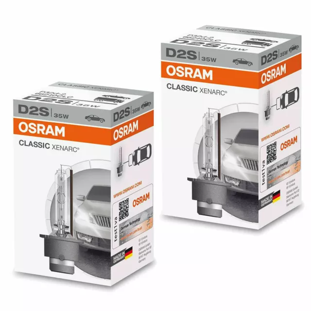 Xenon Bruciatore 2x Originale Osram Xenarc Classic D2s 35W Lampada Lampadina