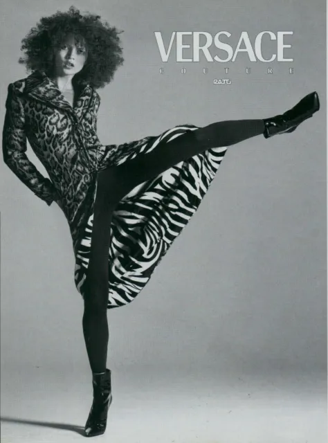 VERSACE Couture Magazine Print Ad Advert Kate Moss Richard Avedon VTG 1996