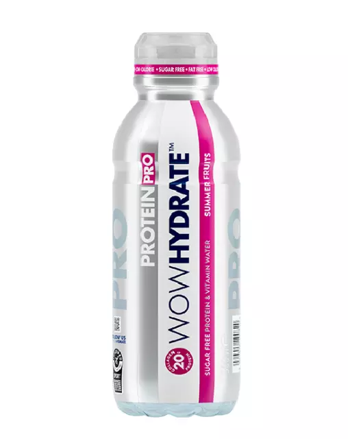 Wow Hydrate Protein Pro 20G Summer Fruits 500ml Sugar Free Protein & Vitamins