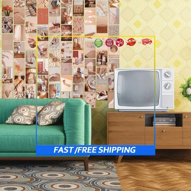 #B Kit de collage de pared de imágenes estéticas 70 piezas carteles pegatinas de pared (M3121)