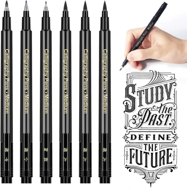 APOGO Kalligraphie Stift Handlettering Stifte Kaligraphiestifte Set 6 Calligraph