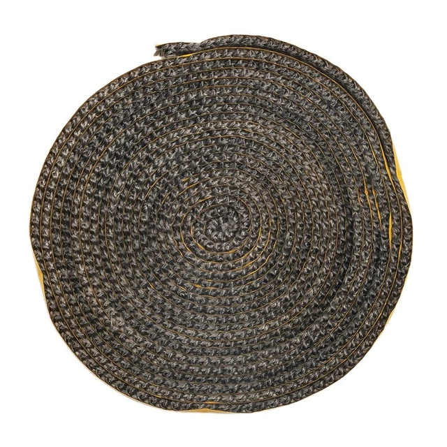 4 m junta de chimenea autoadhesiva, 10x2 mm cinta de sellado vidrio puerta chimenea junta