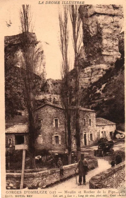 CPA 26 - GORGES D'OMBLEZE (Drôme) - Moulin et Rocher de la Pipe