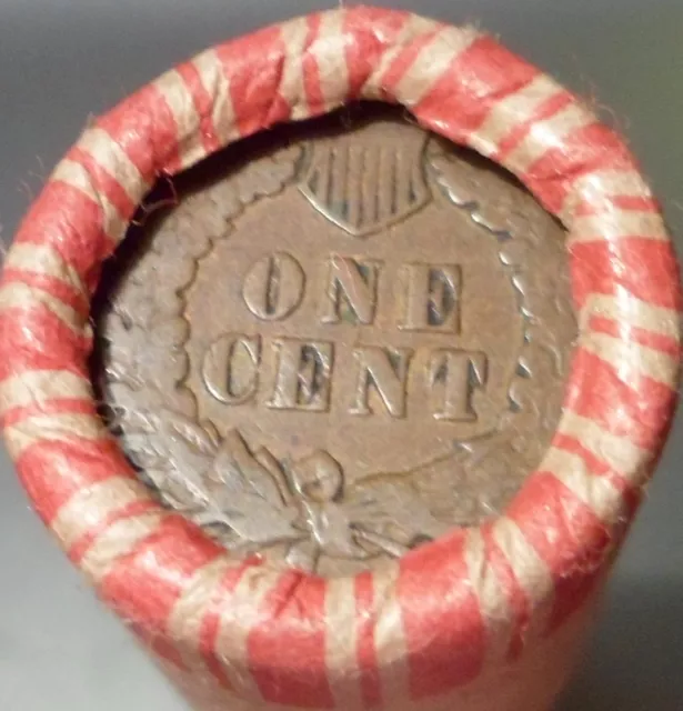 Estate Mixed Wheat and Indian Head Cent Roll with Indian Head Cent ends d8