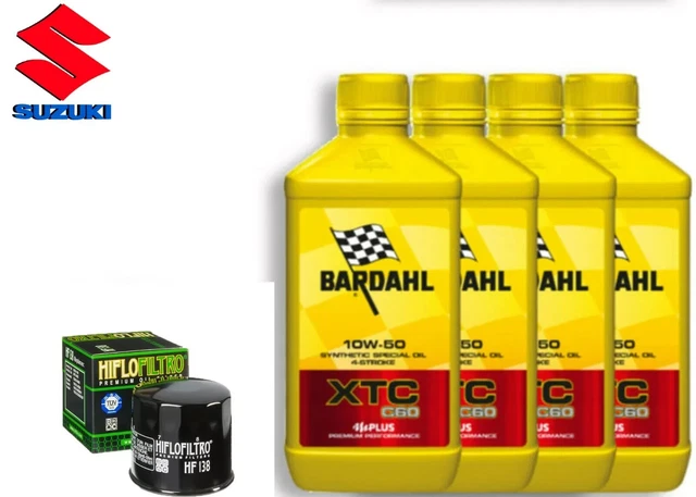 Inspektionspaket 4LT Öl BARDAHL XT4-S 10w40 + Filter Kawasaki ER6 No