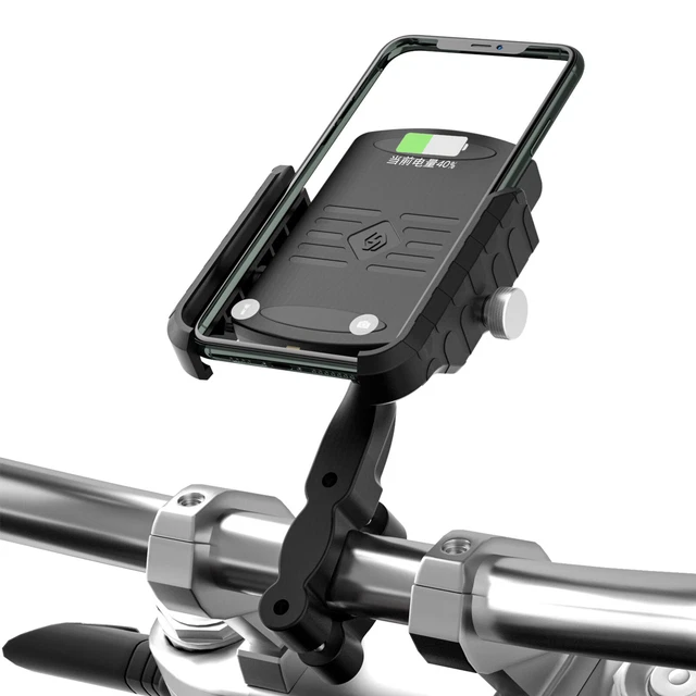 Classe di ricarica wireless 15 W ricarica telefono universale nero A per scooter moto