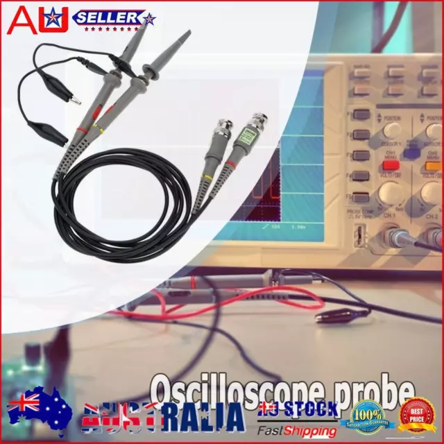 NEW 2pcs BNC Oscilloscope Probe Kit P6100 100MHz 1X 10X Precision Scope Clip Pro