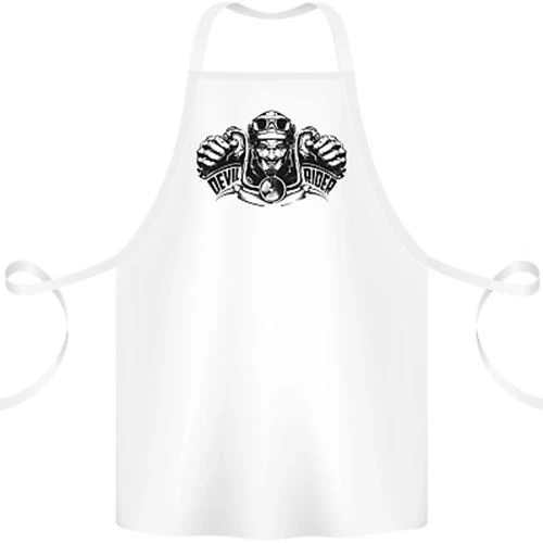 Devil Rider Motorcycle Motorbike Biker Cotton Apron 100% Organic