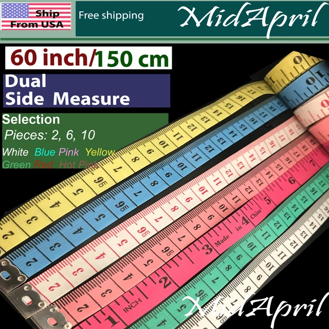BODY MEASURING RULER Sewing Cloth Tailor Tape Measure Soft Flat 60 ...