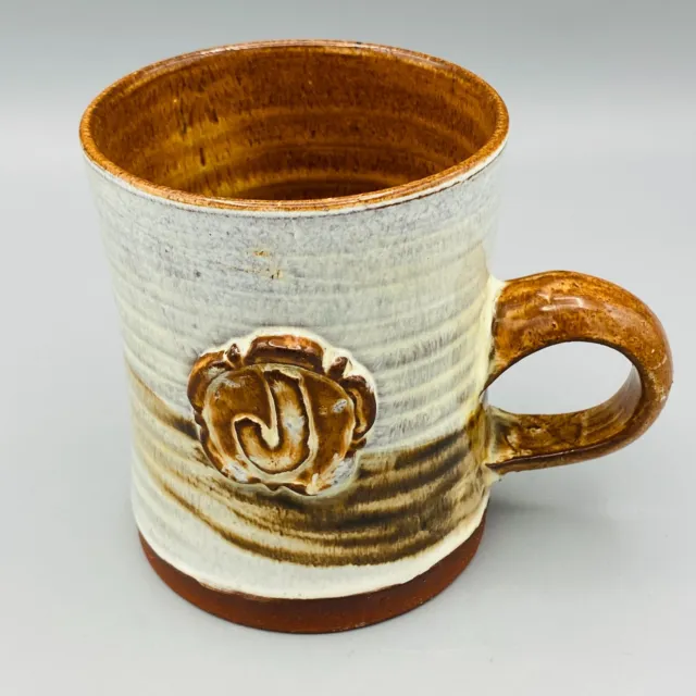 York Rose Studio Pottery Hand Thrown Mug 'J'