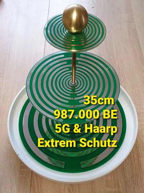 20 Cm Lakhovsky-Scheibe, Doppelseitig, Vergoldet Und Bienenwachs - MWO-Tesla -Antenne, Skalarwellensender, Vitalfelderhöhung