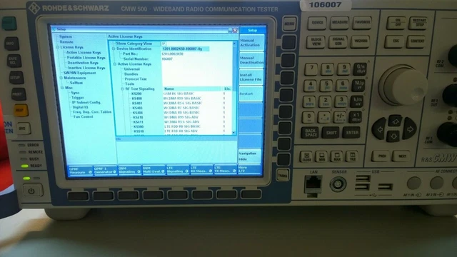 Rohde & Schwarz CMW500, Wideband Radio Communication Tester -Geladen mit...