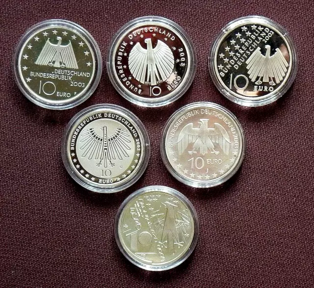 silber münzen 10 Euro Konvolut incl. Fußball Sondermünze