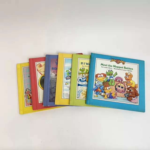 Lot of 6 Vintage Jim Hensons Muppet Babies Hardcover Books Kids Kermit￼ ￼Gonzo