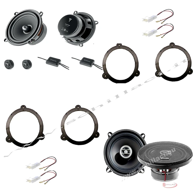 Kit 4 Casse Auto Ipnosis IP-01165 + 4 Connettori - Compatibili Alfa 147/159 - Alta Potenza, Suono Chiaro