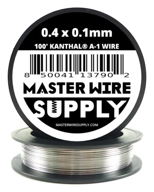 MWS - 100 ft - 0.4 mm x 0.1 mm Kanthal A1 Flat Ribbon Wire
