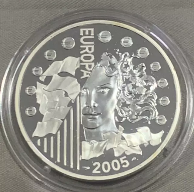 2005, Frankreich, € 1 1/2 Europa, Silbermünze, PP, Boxed, OVP.