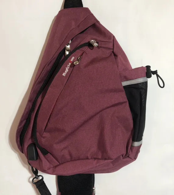 Magictadoor Travel Bag Crossbody Adj Strap Multi Pocket Mesh Backpack RFID Safe