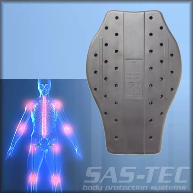 SAS-TEC viscoelastischer Rückenprotektor SC-1/15 für Motorradjacke 42 cm lang