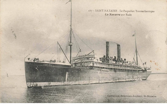 44 St Nazaire #Mk52189 Le Paquebot Transatlantique La Navarre Sur Rade