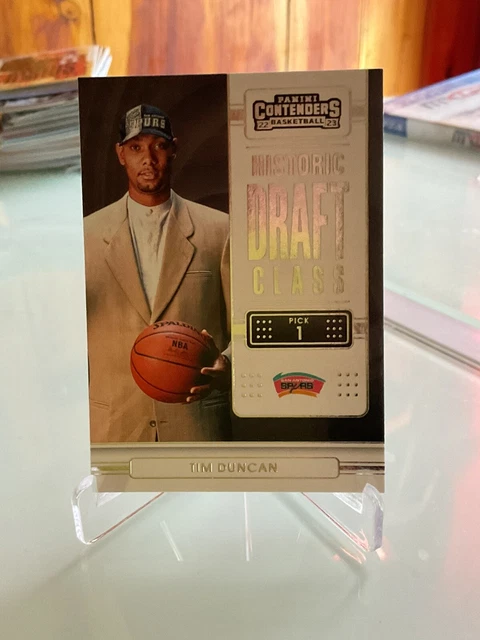 Tim Duncan 2022-23 Panini Contenders Historic Draft Class #3 San Antonio Spurs