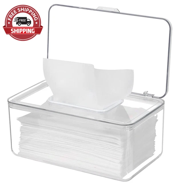 Clear Wipes Dispenser Large Capacity Wipes Holders for Baby & Adult Keeps Wipes