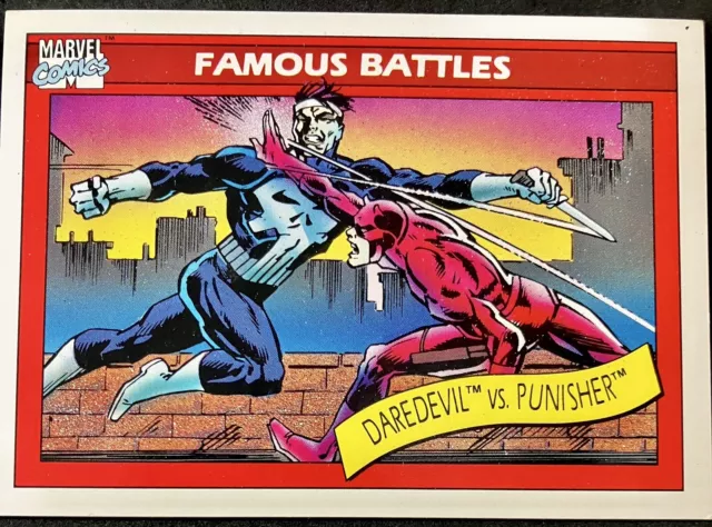 1990 Impel Marvel Universe #110 Daredevil vs. Punisher