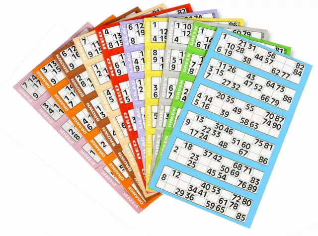 Bingo Tickets Bingo Flyers Bingo Singles Bingo Quickies Bingo 6 to View 60,000 2