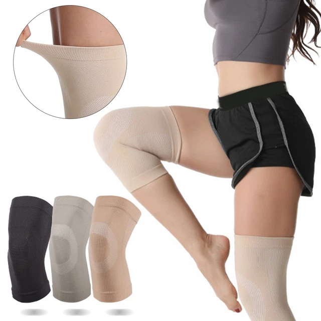 2 Knee Support Brace Compression Sleeve Arthritis Pain Relief Gym Sports Running