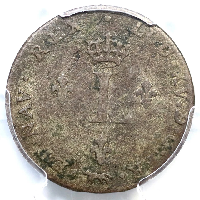 (1738-57)-A PCGS VF 30 Rev Brockage French Colonies Colonial Sou Marque (1738-57)-A PCGS VF 30 Rev Brockage French Colonies Colonial Sou Marque