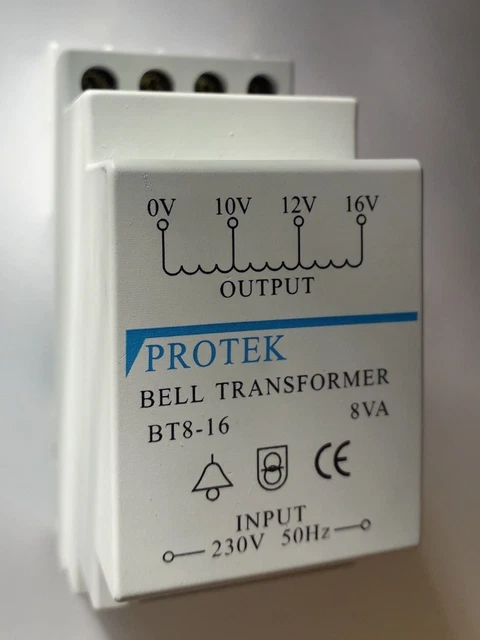 Buy Byron Doorbell Transforer, 8 V/1 Ap, For Wired Doorbells, Siple - View #8