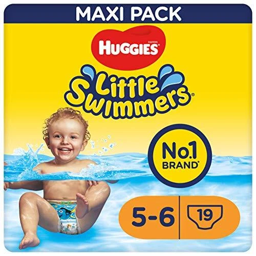 NEW Huggies Little Swimmers Schwimmwindeln Gr.5/6 (12 - 18 kg), 1 mit 19 Stück