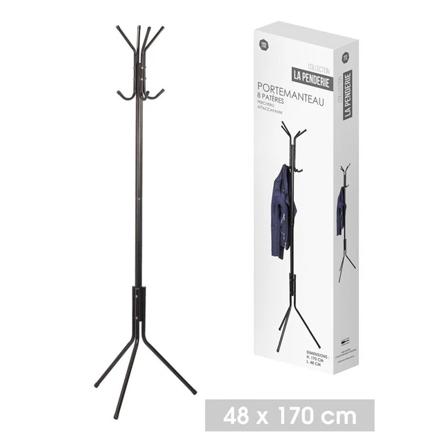 APPENDIABITI SUPPORTO TRADIZIONALE PORTA INDUMENTI GIACCA IN METALLO OMBRELLO NUOVO CON SCATOLA 48x170cm