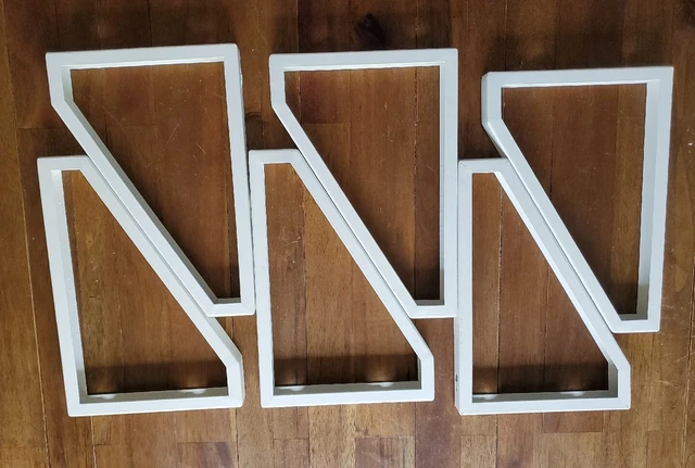 Lot of 6 IKEA Ekby Lerberg Metal Shelf Brackets 11 inch 28cm 10035