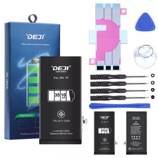 For Apple iPhone X 11 12 7 8 Plus Battery Replacement Kit High Capacity DEJI